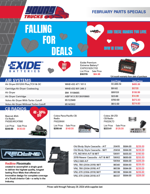 Falling for Deals February Parts Flyer